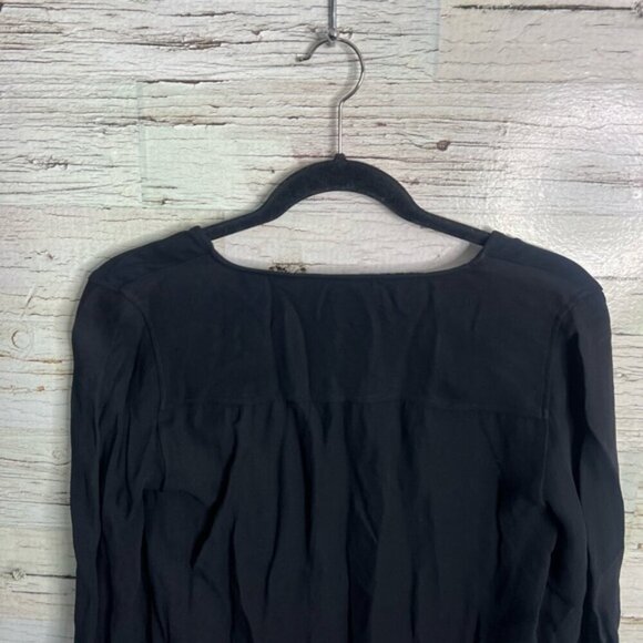 J. Crew Black 3/4 Sleeve Relaxed Blouse size 2 - Picture 9 of 9